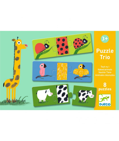 Djeco puzzel trio naakte dieren