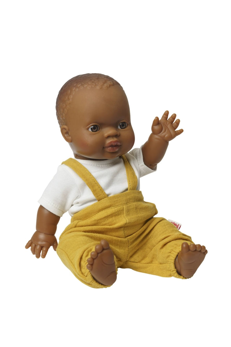 Tuinbroek met t-shirt okergeel