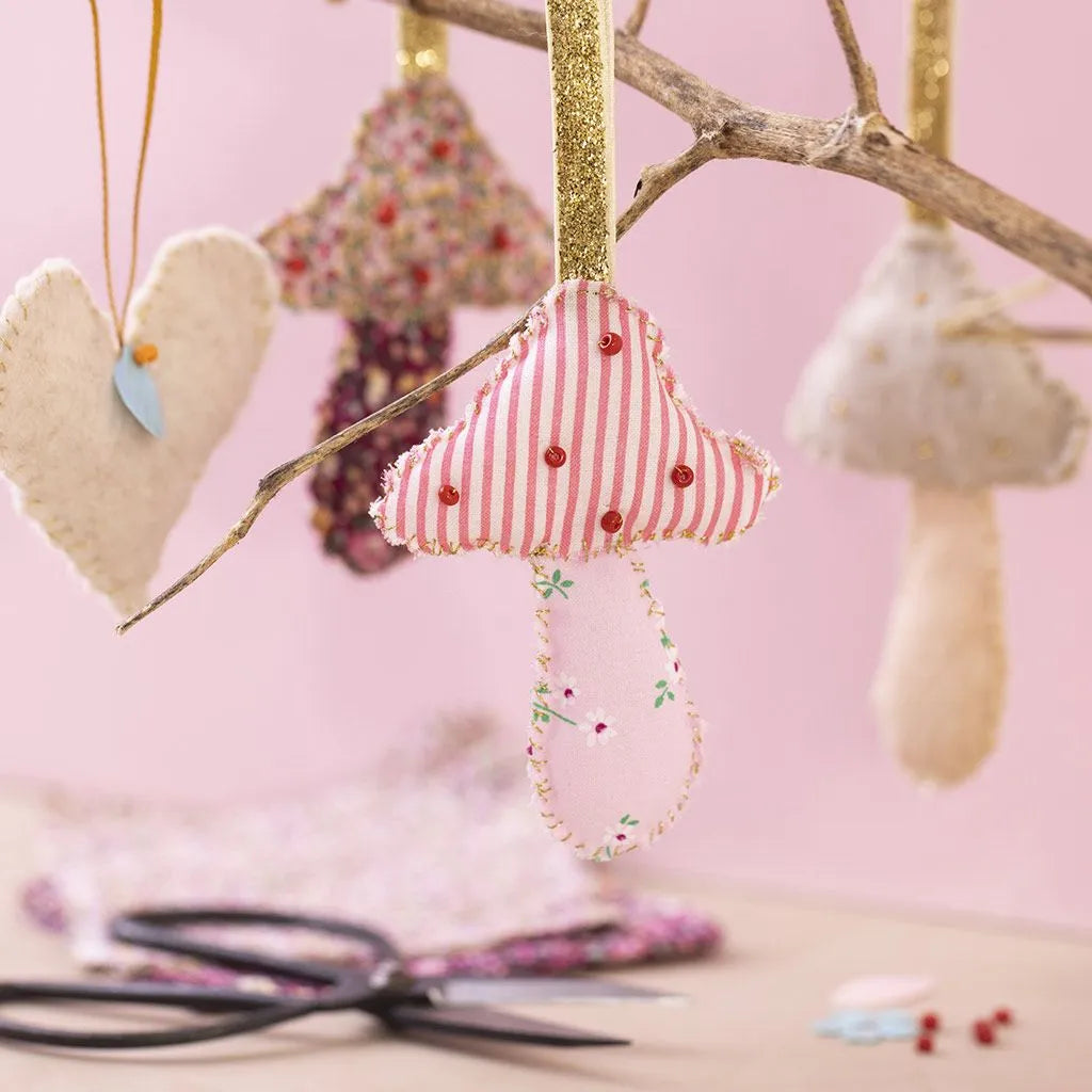 Patchwork stofset roze