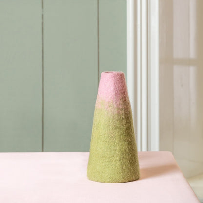 Vaas roze groen medium