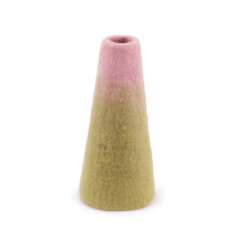 Vaas roze groen medium