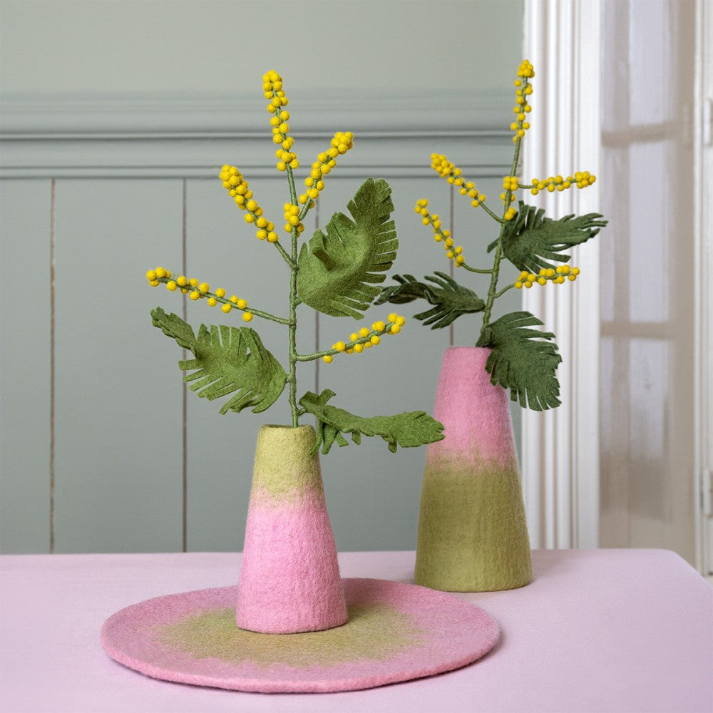 Vaas roze groen medium