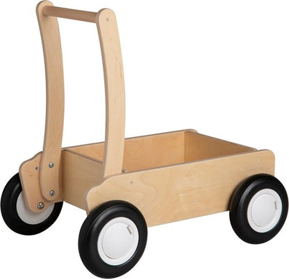 Van Dijk Toys loopwagen/ blokkenkar naturel