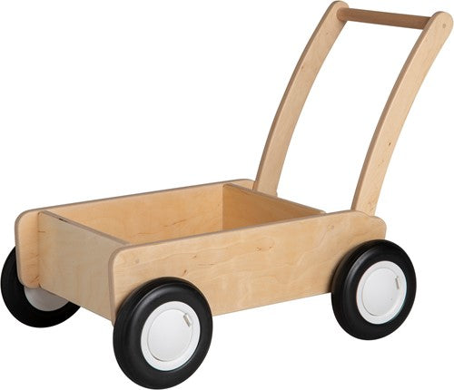 Van Dijk Toys loopwagen/ blokkenkar naturel