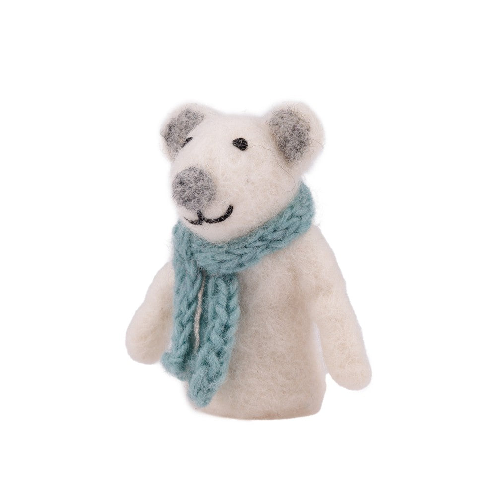Vingerpopje ijsbeer ijsblauw