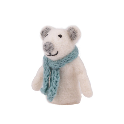 Vingerpopje ijsbeer ijsblauw