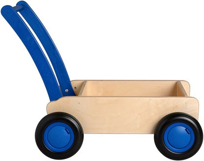 Van Dijk Toys loopwagen/ blokkenkar blauw